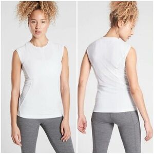 Athleta Women's White Sleeveless Active Top SZ XXS